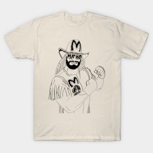 Macho Man Line art T-Shirt